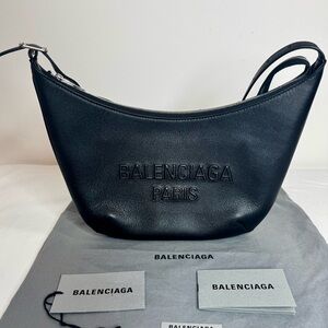 Balenciaga Mary-Kate Leather Sling Bag, Black